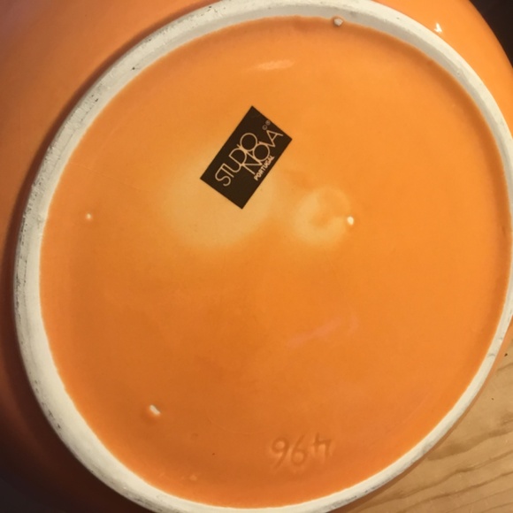Gorgeous Vintage Studio Nova Large Orange Bowl Made In Portugal - Picture 4 of 6